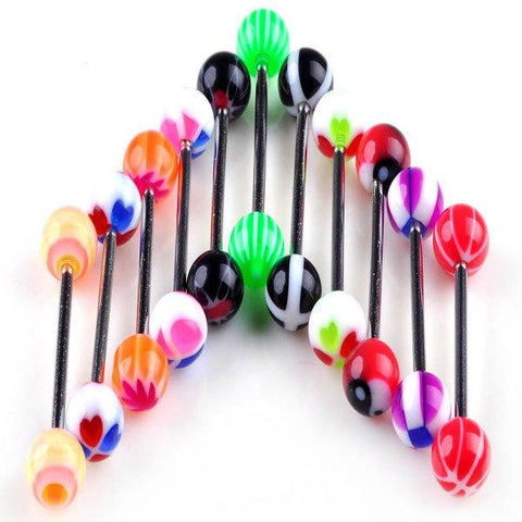 Acrylic Barbell Tongue Piercing