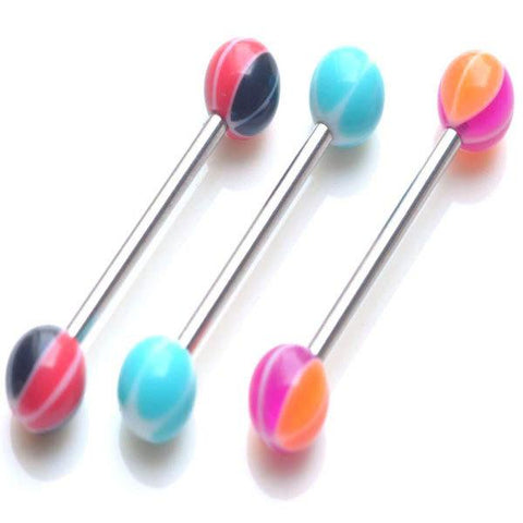 Acrylic Barbell Tongue Piercing