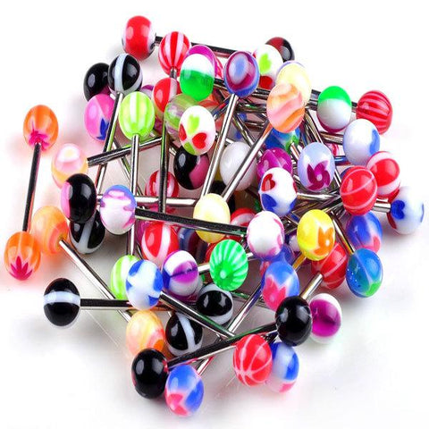 Acrylic Barbell Tongue Piercing