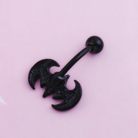 Black Batman Belly Button Ring