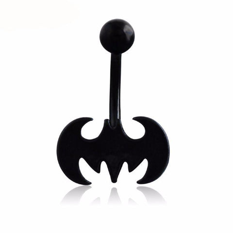 Black Batman Belly Button Ring