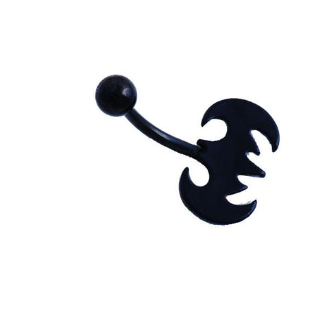 Black Batman Belly Button Ring