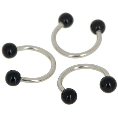 Black Stainless Belly Button Ring