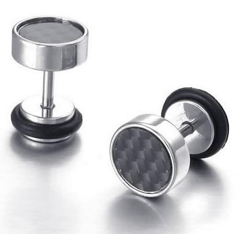 Carbon Fiber Stud Earring